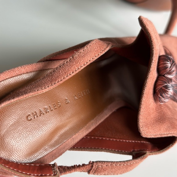 Charles & Keith Suede Leather Tassel Heels - Picture 9 of 16